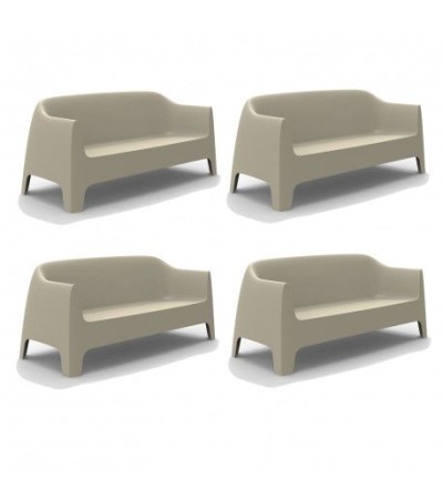 Lot de 4 sofas SOLID VONDOM 3 places V4