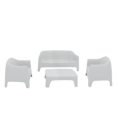 Salon Solid avec 1 sofa + 2 fauteuils butaca + 1 table basse VONDOM V4