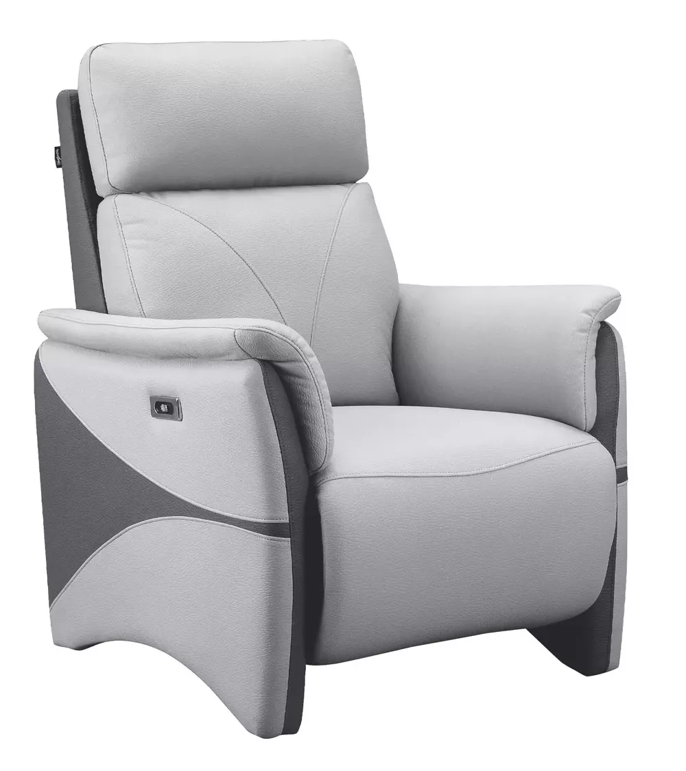FAUTEUIL SUREAU MICRO PEAU 1 MOTEUR TETIERE CREMAILLERE C36