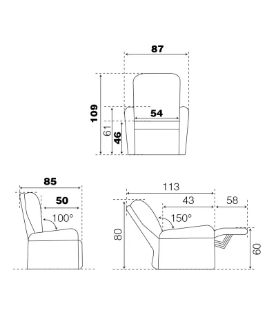 FAUTEUIL BORA PIVOTANT 2 MOTEURS  C36