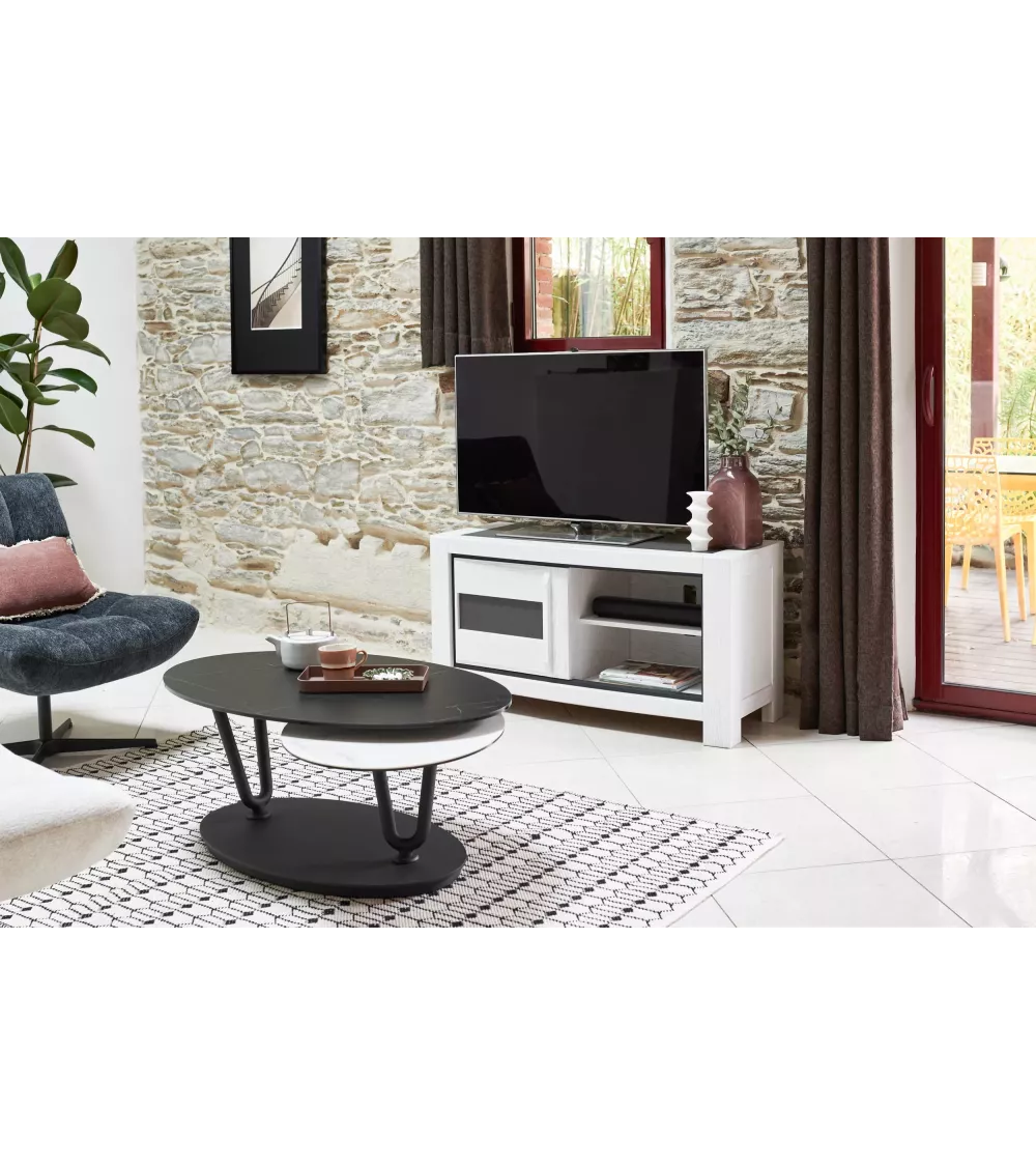 Meuble TOLEDE TV Hifi - 1 porte en 1,17m G13