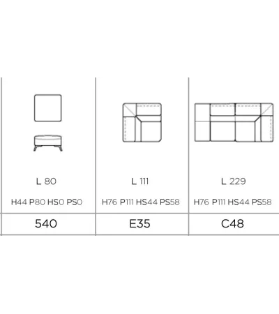 Canapé modulable PETER N10