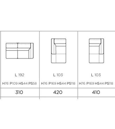 Canapé modulable PETER N10