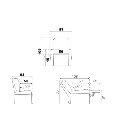 FAUTEUIL SAUGE MICRO PEAU   ELECTRIQUE ZERO GRAVITE C36