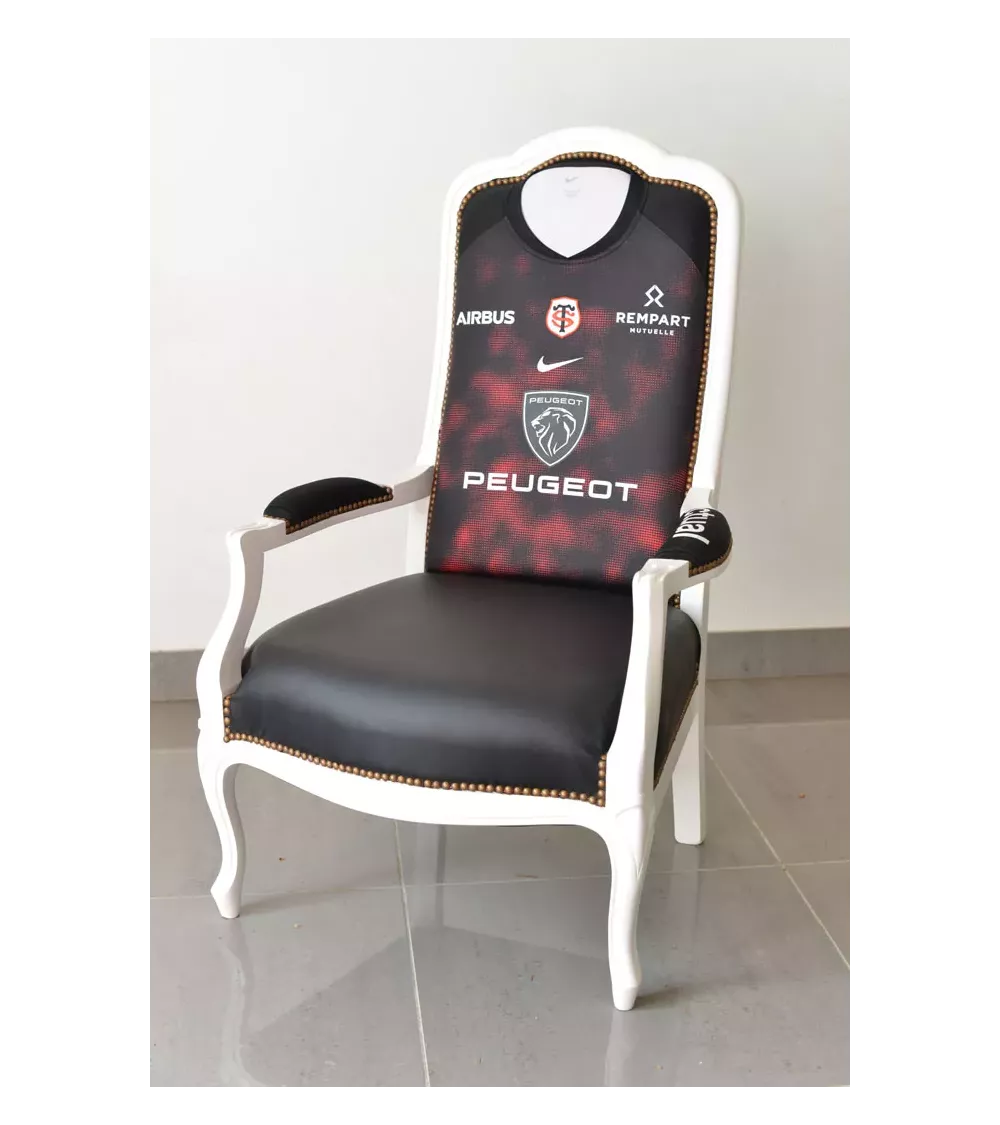 Fauteuil Voltaire maillot de rugby ou autre sport