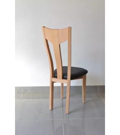 Chaise Lisa bois  Assise garni PVC C3