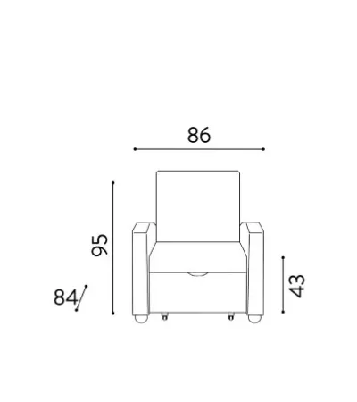 FAUTEUIL LIT 1 PLACE SANS CAISSON G4