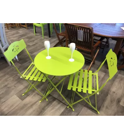 ENSEMBLE TABLE + 2 CHAISES S19