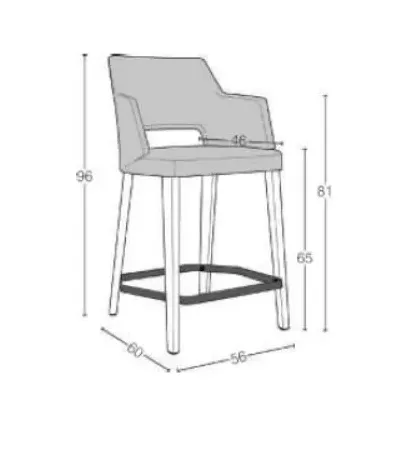 TABOURET DE BAR LENA M21