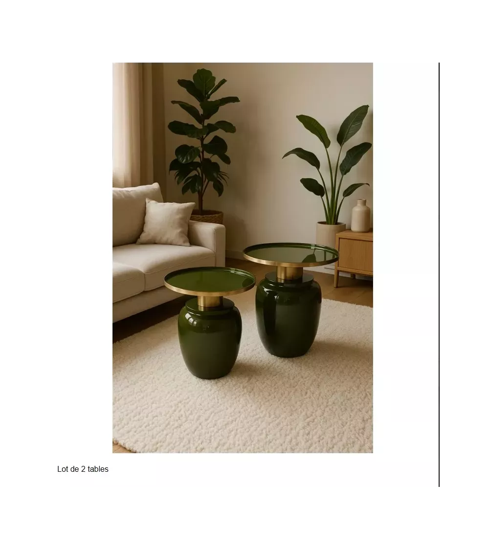 LOT DE 2 TABLES BASSE A16