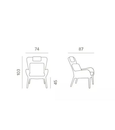 Tropea Lounge Chair M9 GRA