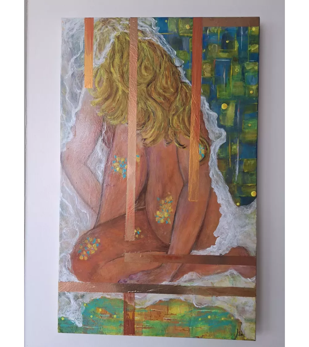 MADAME 28 CM X 51 CM ACRYLIQUE SUR TOILE