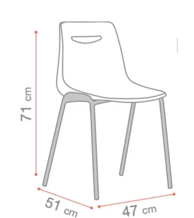 Chaise campus empilable G6