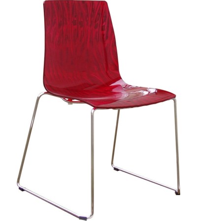 Chaise design Calima slide ruby red U3