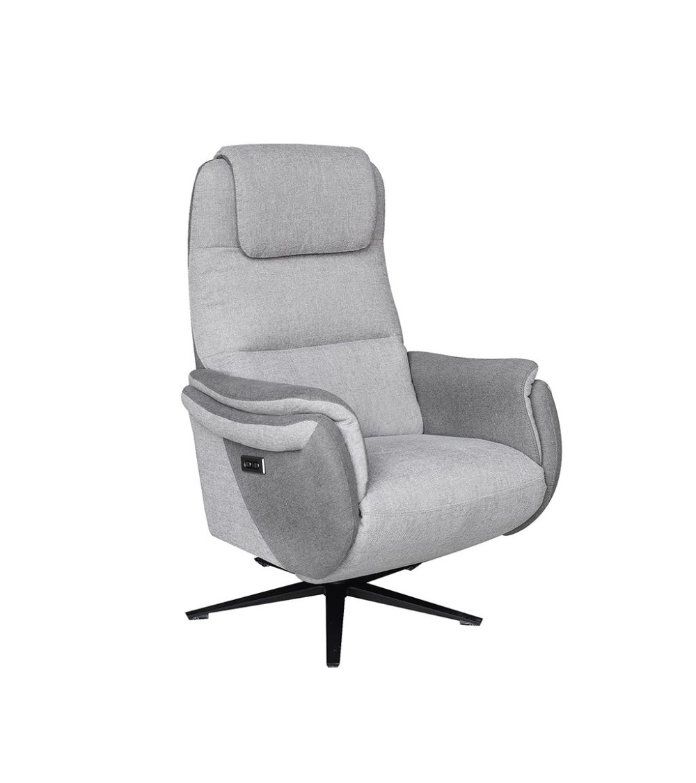 fauteuil pivotant Zenobia Tissu bi color ou micro peau c36