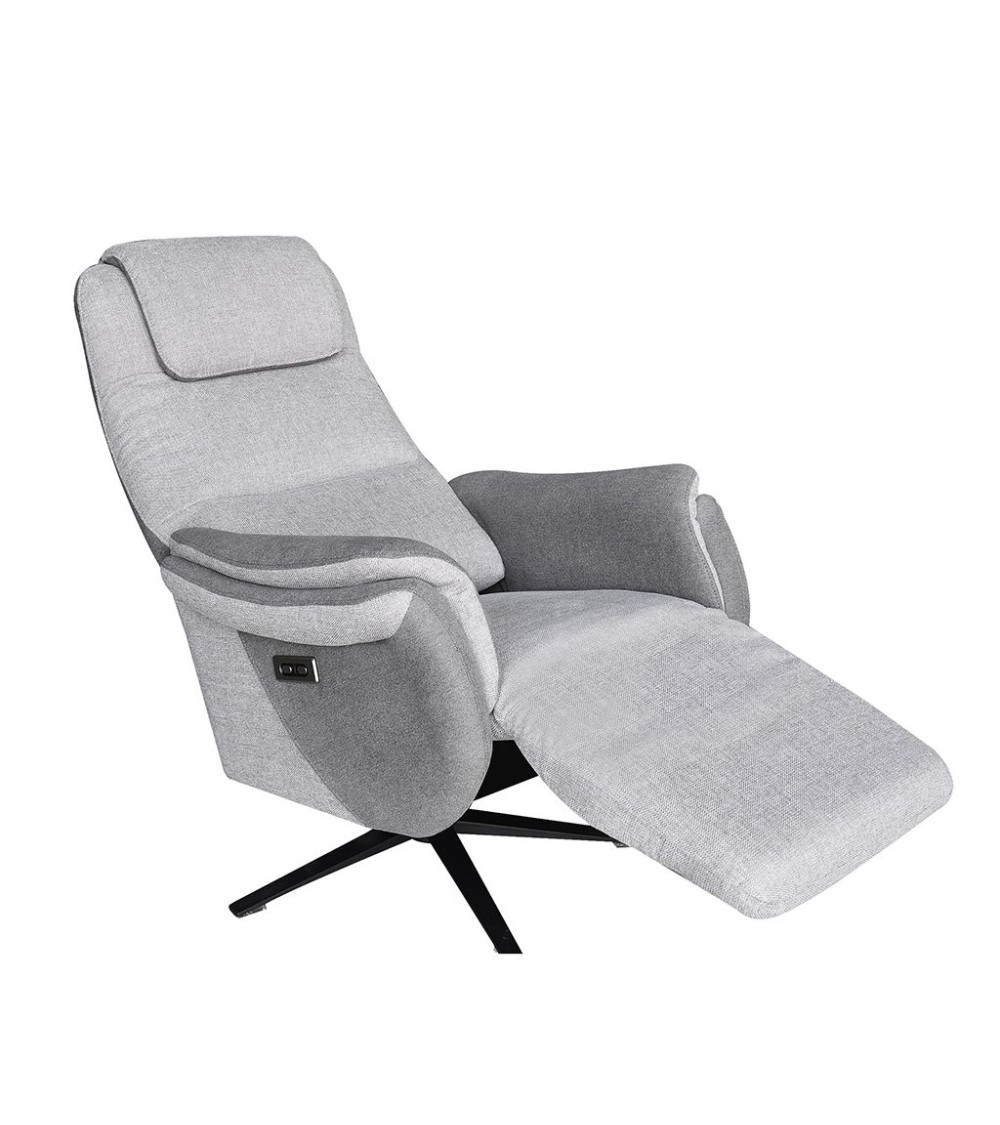fauteuil pivotant Zenobia Tissu bi color ou micro peau c36