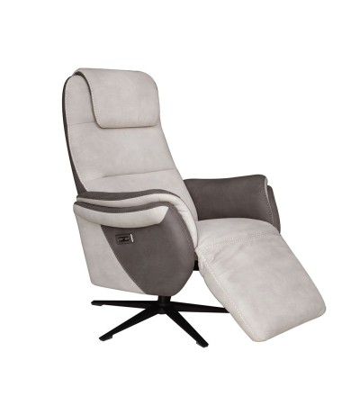 fauteuil pivotant Zenobia Tissu bi color ou micro peau c36