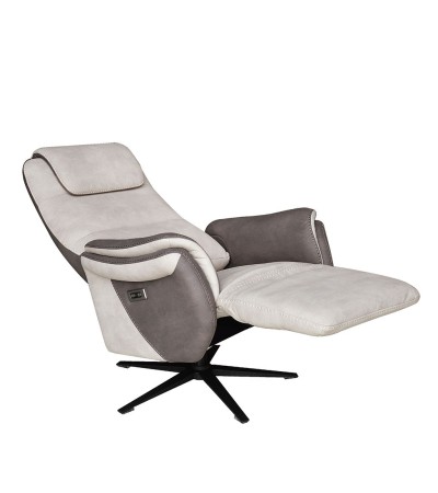fauteuil pivotant Zenobia Tissu bi color ou micro peau c36