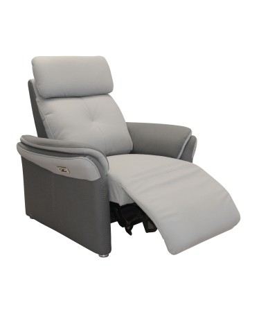 fauteuil gamme GERANIUM Micro grain Gris perle &plomb C36