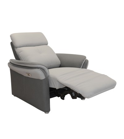 fauteuil gamme GERANIUM Micro grain Gris perle &plomb C36
